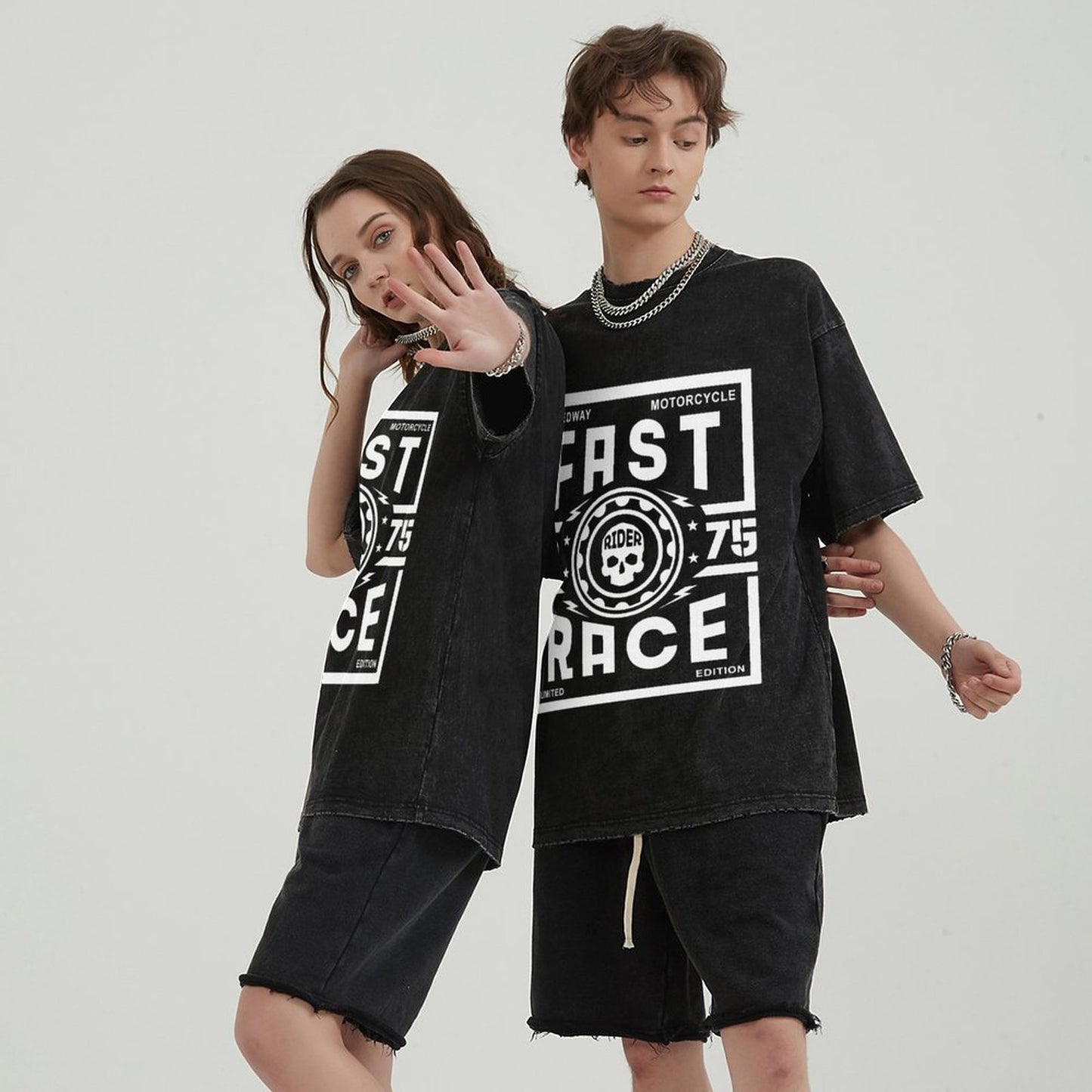 Unisex Vintage Solid Wash T-Shirts 2305102844