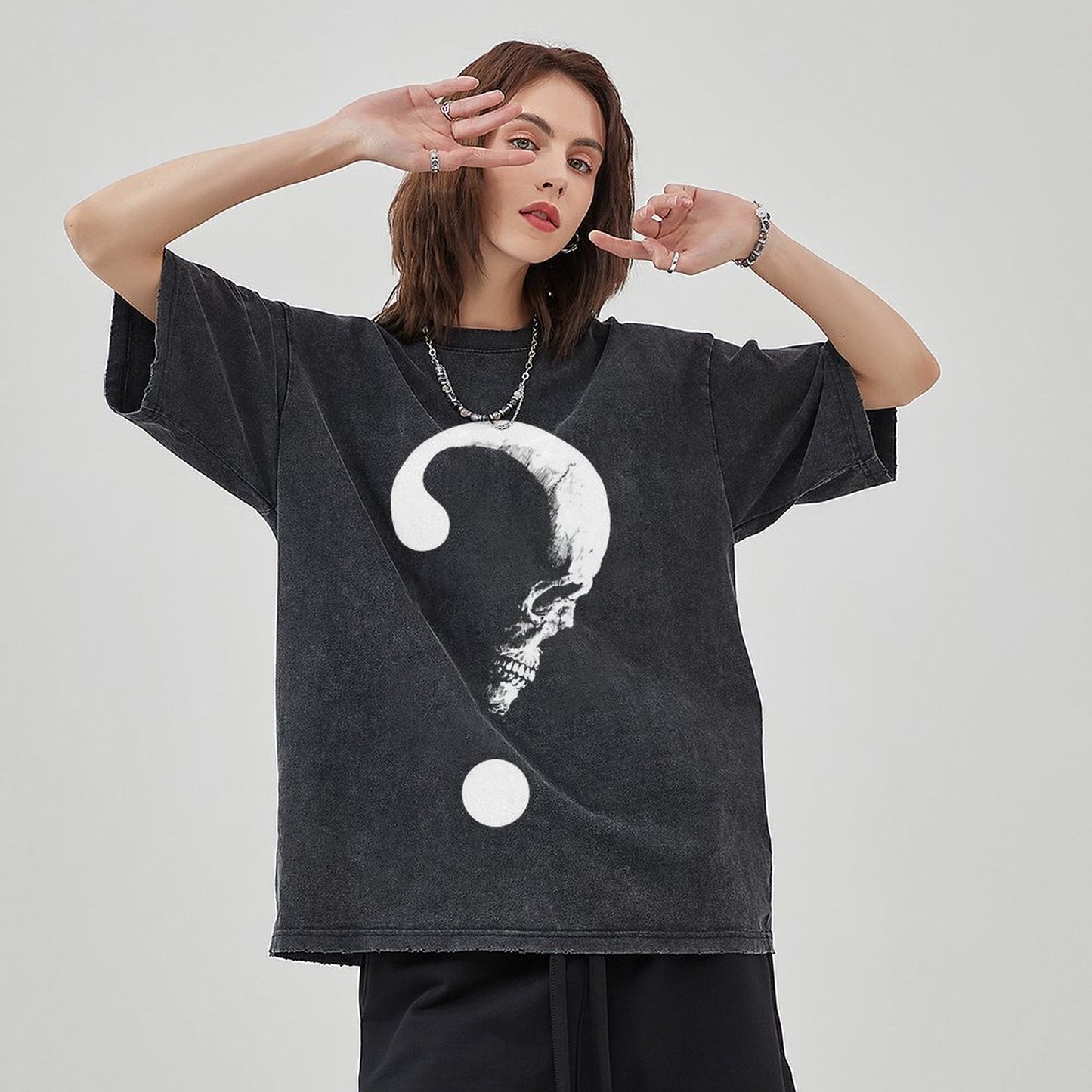 Unisex Vintage Solid Wash T-Shirts 2305104091