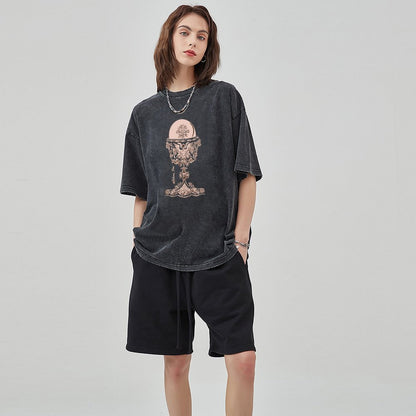 Unisex Vintage Solid Wash T-Shirts 2305103968