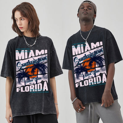 Unisex Vintage Solid Wash T-Shirts 2305101924