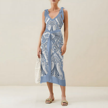 Casual Printed One-Piece Swimsuit And Cover Up 2305103387
