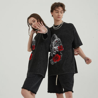 Unisex Vintage Solid Wash T-Shirts 2305104082