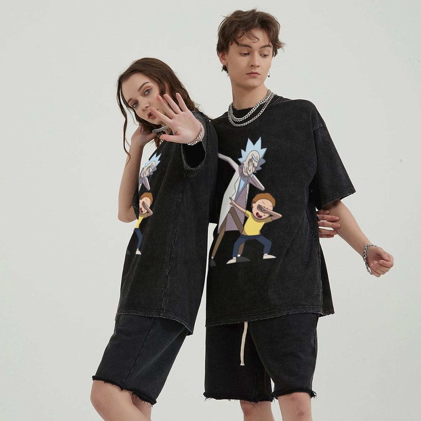 Unisex Vintage Solid Wash T-Shirts 2305103526
