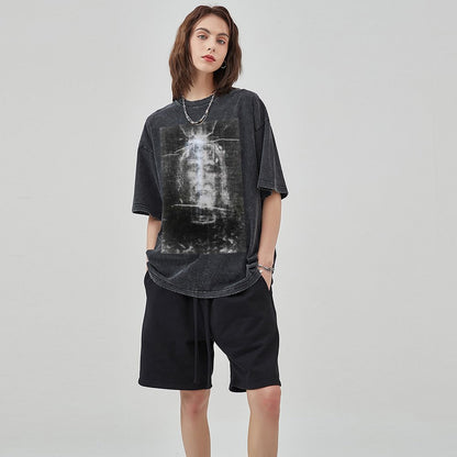 Unisex Vintage Solid Wash T-Shirts 2305103961