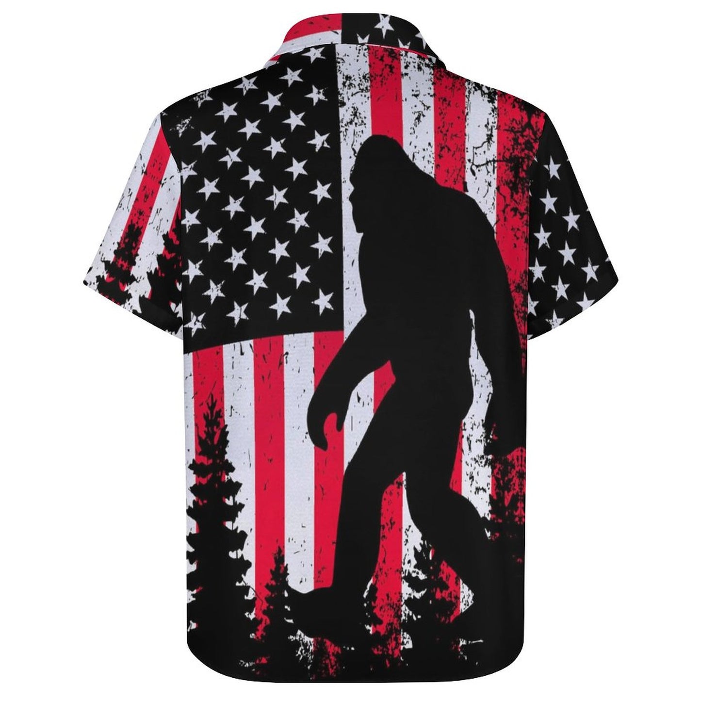 Men's Hawaiian Logo Bigfoot Print Vacation Shirt 2306101855