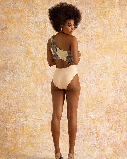 Gatsby Palm Two Tone Swimsuit