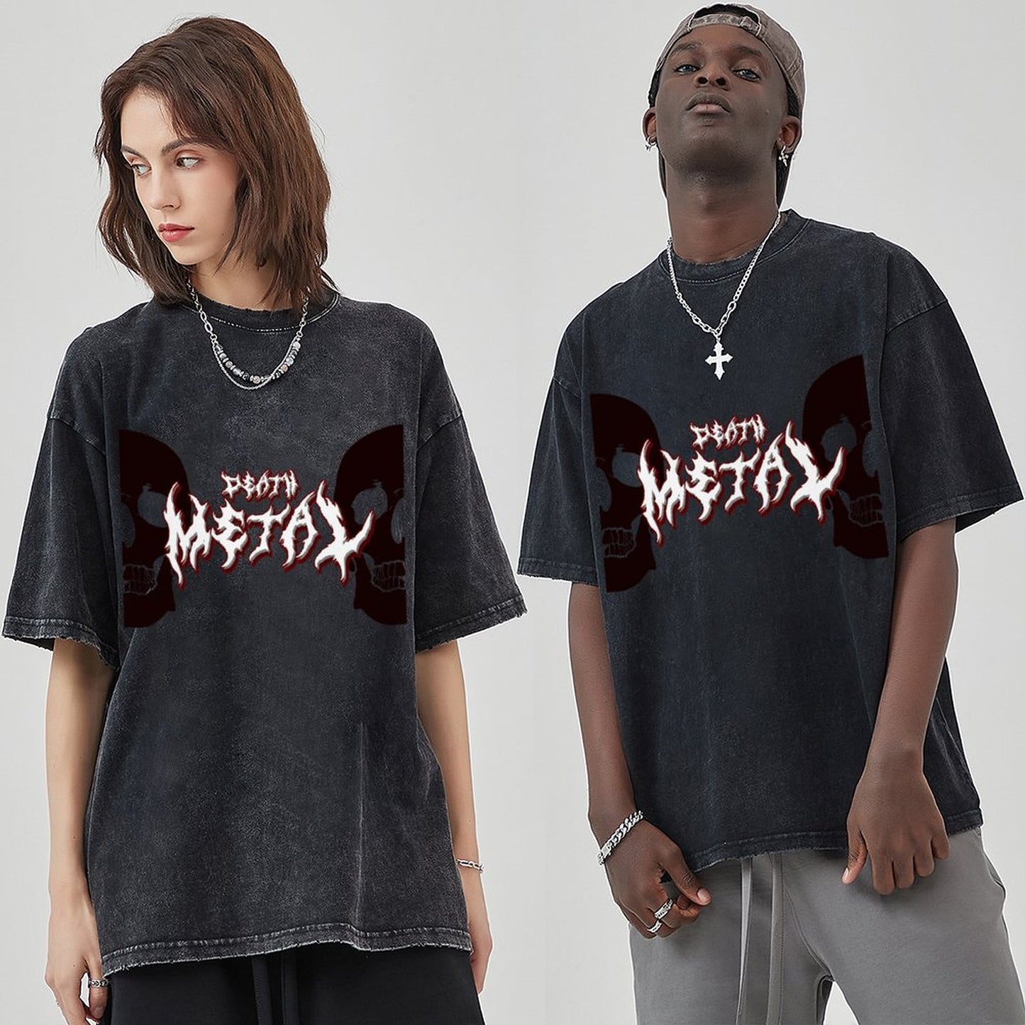 Unisex Vintage Solid Wash T-Shirts 2305102845