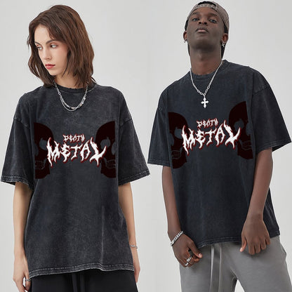 Unisex Vintage Solid Wash T-Shirts 2305102845