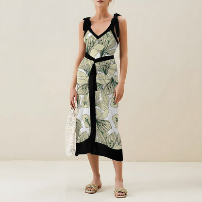 Casual Printed One-Piece Swimsuit And Cover Up 2305102501
