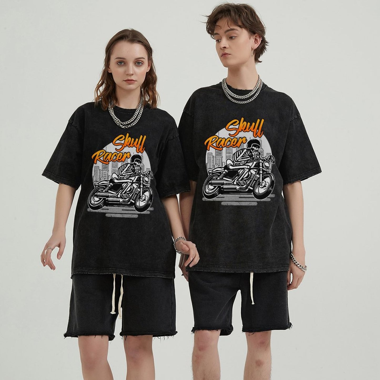 Unisex Vintage Solid Wash T-Shirts 2305102838
