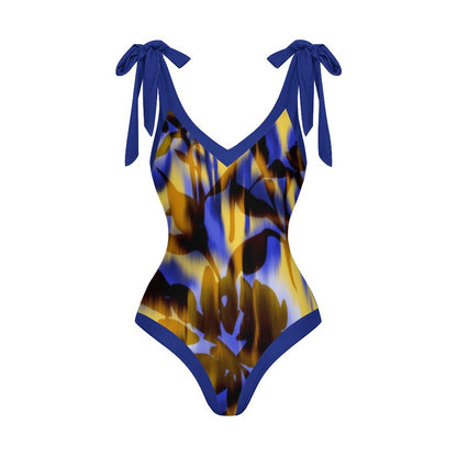 Casual Printed One-Piece Swimsuit And Cover Up 2305102504