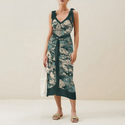 Casual Printed One-Piece Swimsuit And Cover Up 2305102460
