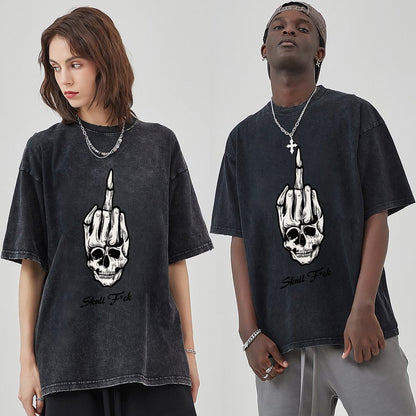 Unisex Vintage Solid Wash T-Shirts 2305102848
