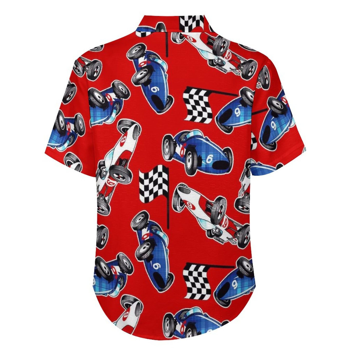 Men's Painted Car Print Vacation Hawaiian Shirt