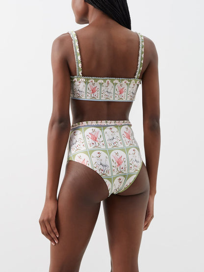 Simple Print Bikini Fashion Swimsuit